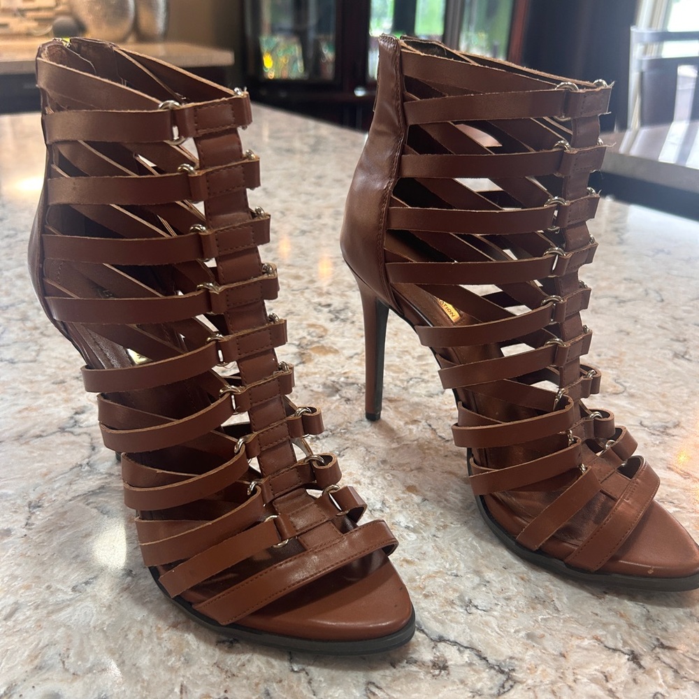 BCBGeneration Brown Gladiator Heels